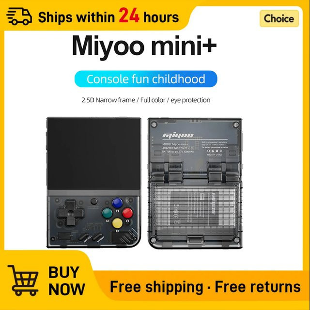 Miyoo Mini Plus Tragbare Retro Handheld Spielekonsole mit 3,5 Zoll IPS Bildschirm in Weiß - Bild 1