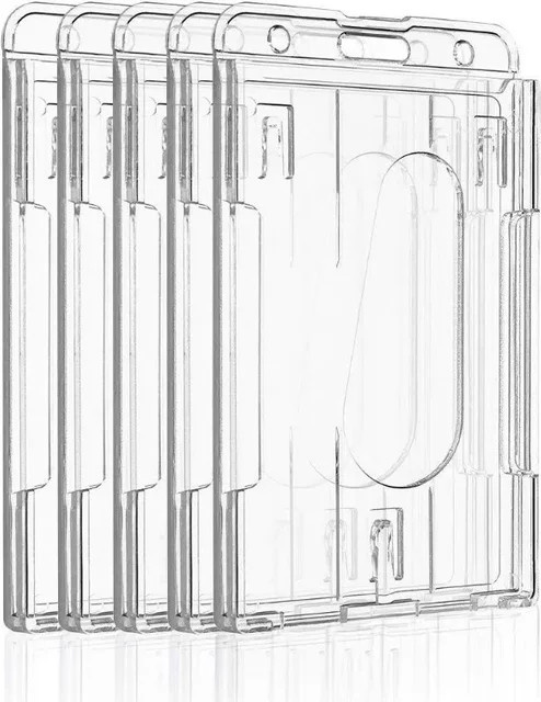 Transparente Schutzhülle aus Hartplastik für ID-Tags, Namensschilder und Arbeitskarten - Bild 1