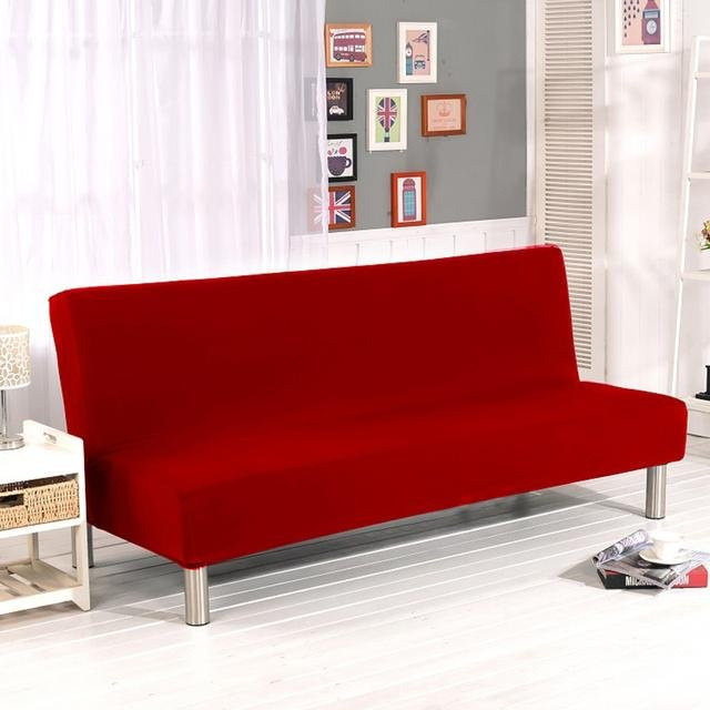 Elastischer Schlafsofa-Bezug von Yiran Furniture in Rot für armlose Sofas, Größe S (155-185 cm) - Bild 1