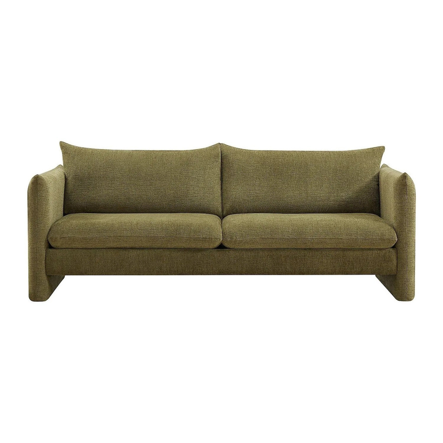 Vente-unique Sofa Gorazi in Grün mit Chenille-Bezug und Armlehnen, Breite: 210 cm - Bild 2
