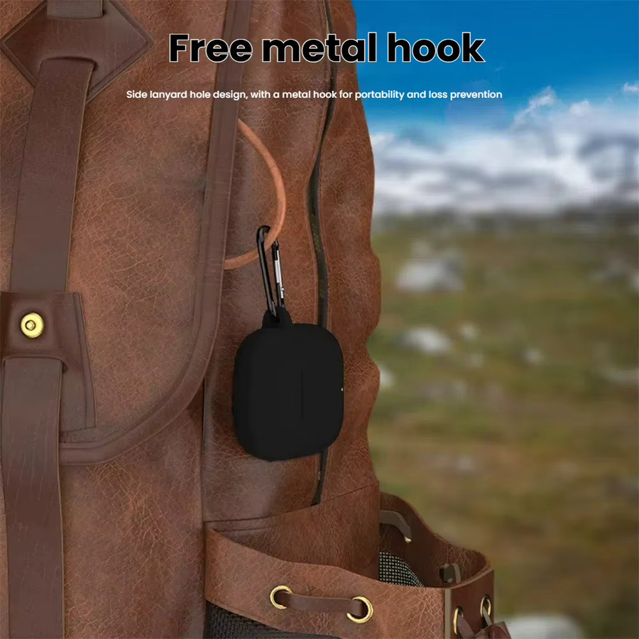 Silikon Schutzhülle für Huawei FreeBuds SE 2 mit Reiniger-Kit und Lanyard, Schwarz, 3er-Set - Bild 4