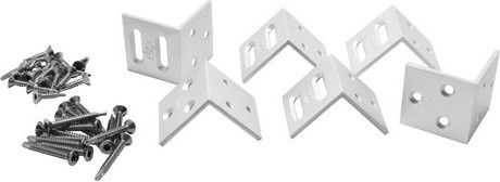 Mr. GARDENER Eck-Beschlagset Moglia aus Aluminium in Silber mit 6 Haltern - Bild 1