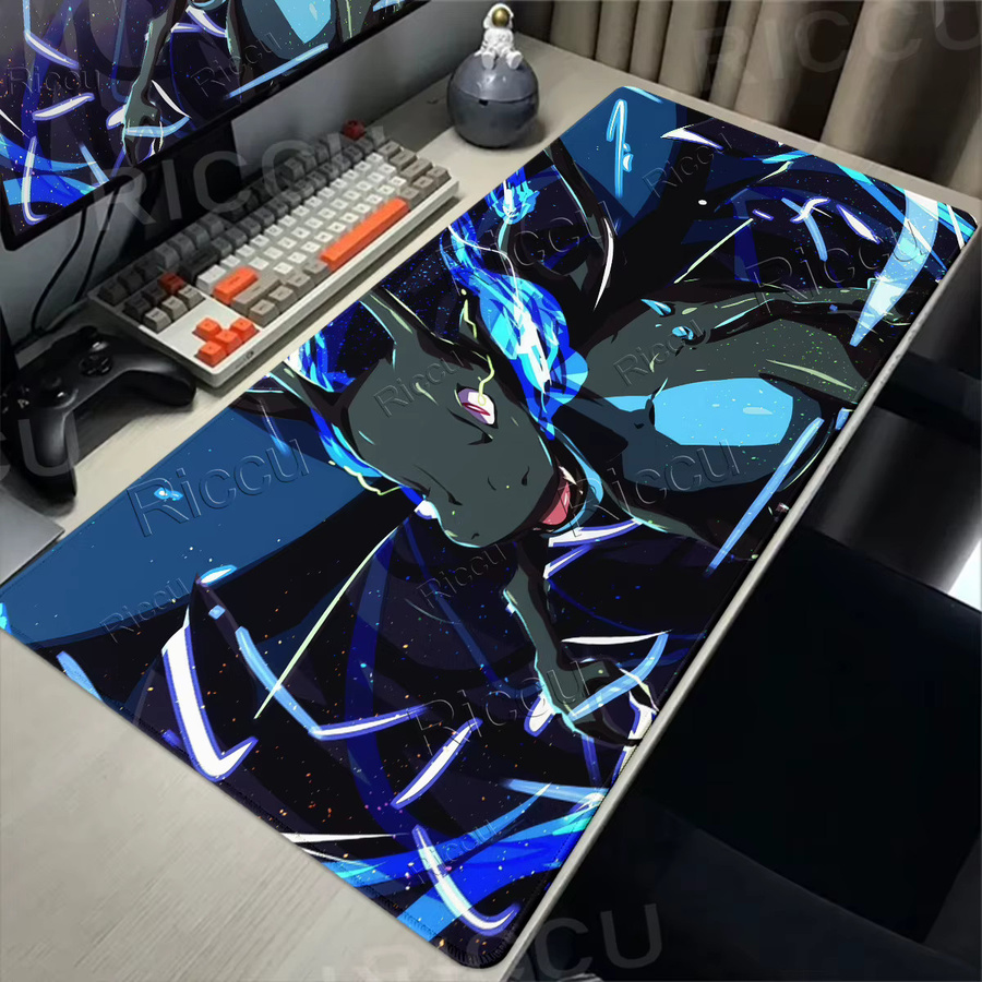 Potdemiel Pokemon Mauspad Charizard Design rutschfeste Anime Tischmatte in Multicolour - Bild 1