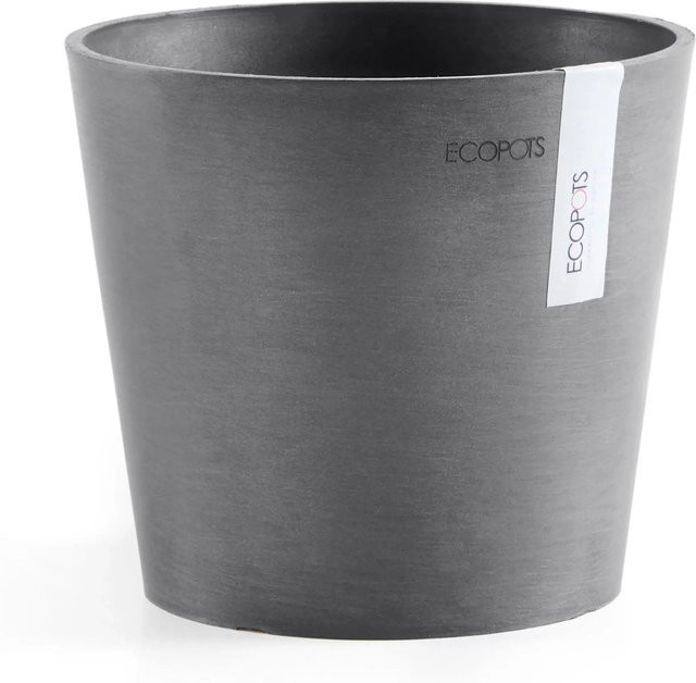 Ecopots Pflanztopf Amsterdam in Grau mit skandinavischem Design, Durchmesser: 17 cm, Höhe: 15 cm - Bild 1