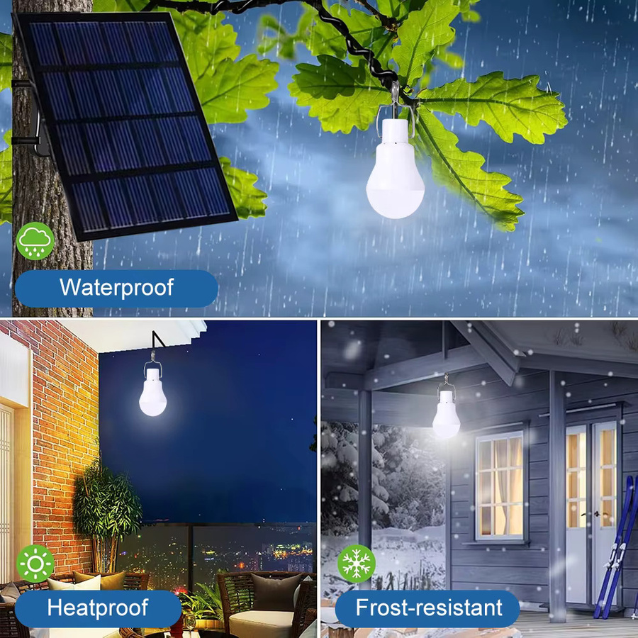 2er-Set UMEXUS Solar LED Campinglampen mit Haken, weiß, kaltweißes Licht für Garten und Outdoor - Bild 3