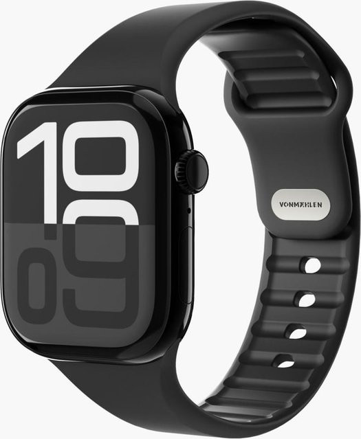 Vonmählen Uhrenarmband Silikon, Schwarz, Unisex, Apple Watch 44 / 45 / 46 / 49 mm - Bild 1