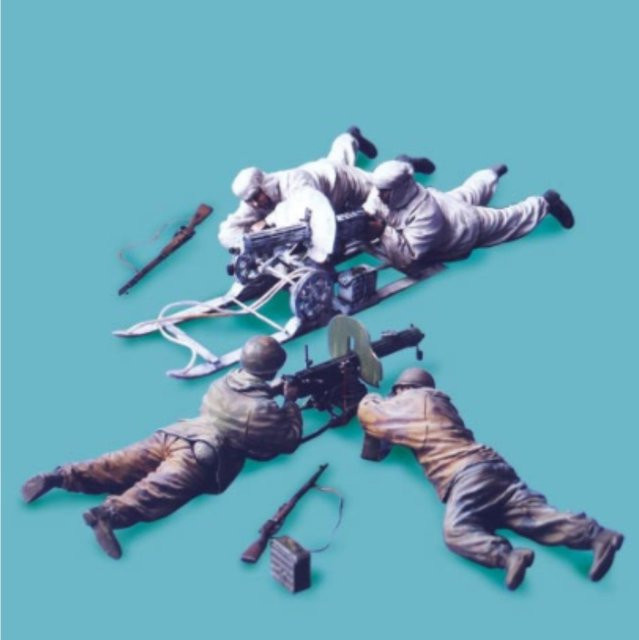 BAANFU Maxim's Maschinengewehr-Set, 2-teiliges Set, Militär, 1/35 - Bild 1