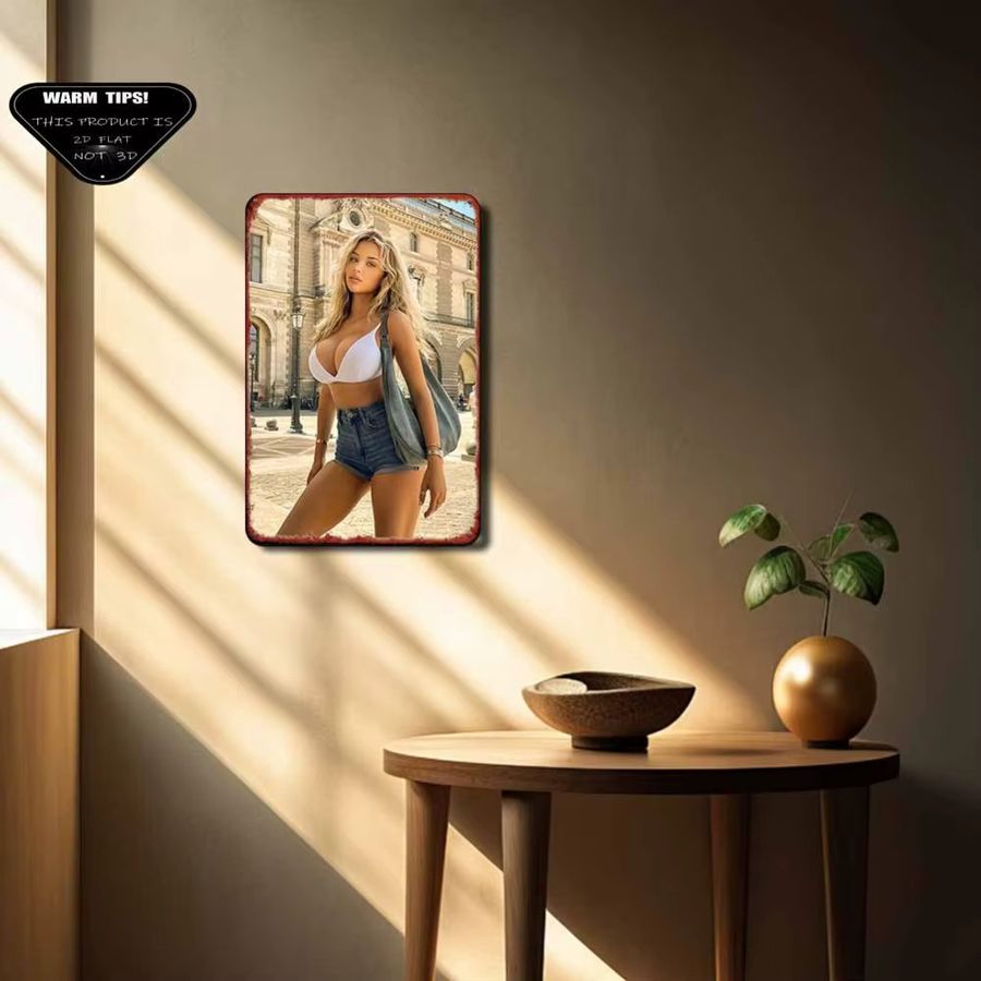 Handgefertigtes Vintage-Eisengemälde von CIFBUY als Wandkunst aus Metall für Retro-Dekoration im Innen- und Außenbereich - Bild 4