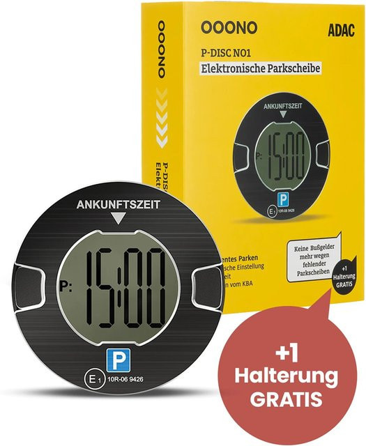 Ooono Elektronische Parkscheibe ADAC in Schwarz - Bild 1