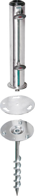 Doppler Bodenanker Greenfield für Sonnenschirme mit Rohrdurchmesser 25 - 48 mm, silber - Bild 1