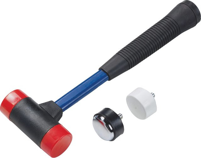 LUX-TOOLS Kombihammer 35 mm in Weiß und Multicolour mit Fiberglasstiel - Bild 1