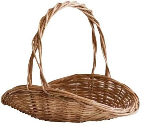 Geflochtener Rattankorb von ORA mit Griffen in Braun für Picknick und Obstaufbewahrung - Bild 1
