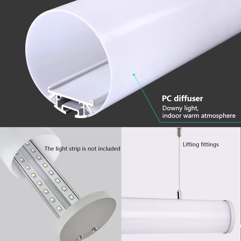 Ksdligh Aufputz Schrankleuchte in Weiß, kreisförmige Deckenleuchte aus Aluminium mit 270 Grad Lichtverteilung für Küche und Möbel - Bild 3