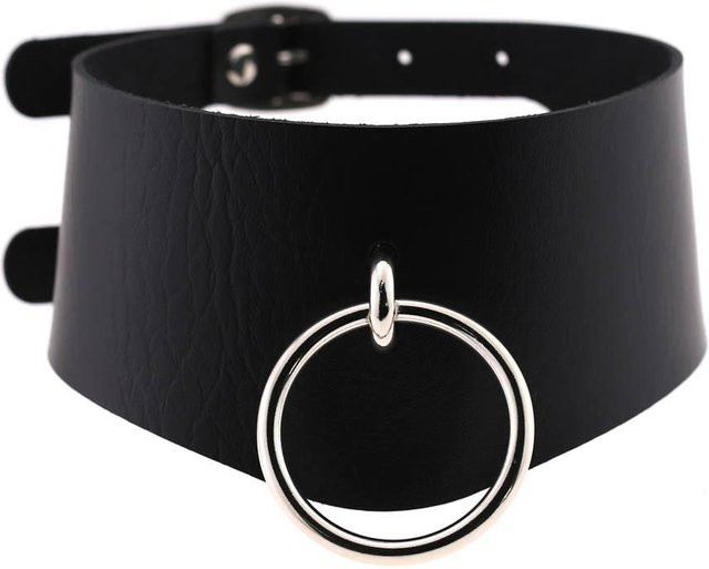 DIEZI Halskette, Leder, Schwarz, Damen, Vintage - Bild 1