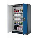 asecos Sicherheitsschrank Typ 90 Q-CLASSIC-90 mit Flügeltüren in Enzianblau, B: 119,3 cm, T: 61,5 cm, H: 195,3 cm - Bild 2
