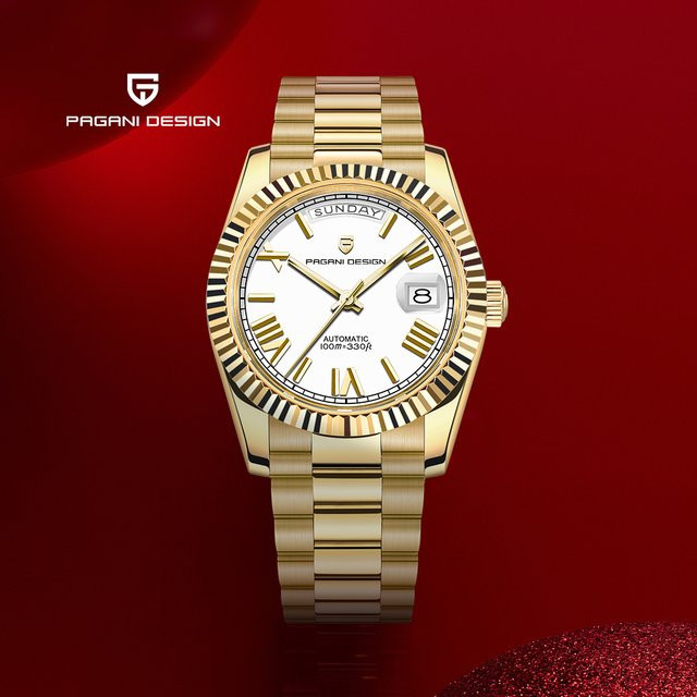 Pagani Design Armbanduhr, Automatik, Gold, Edelstahl, Saphirglas, Herren - Bild 1
