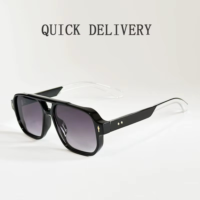 BMAD Sonnenbrille, Herren, Vollrand, Square, Kunststoff, Schwarz - Bild 1