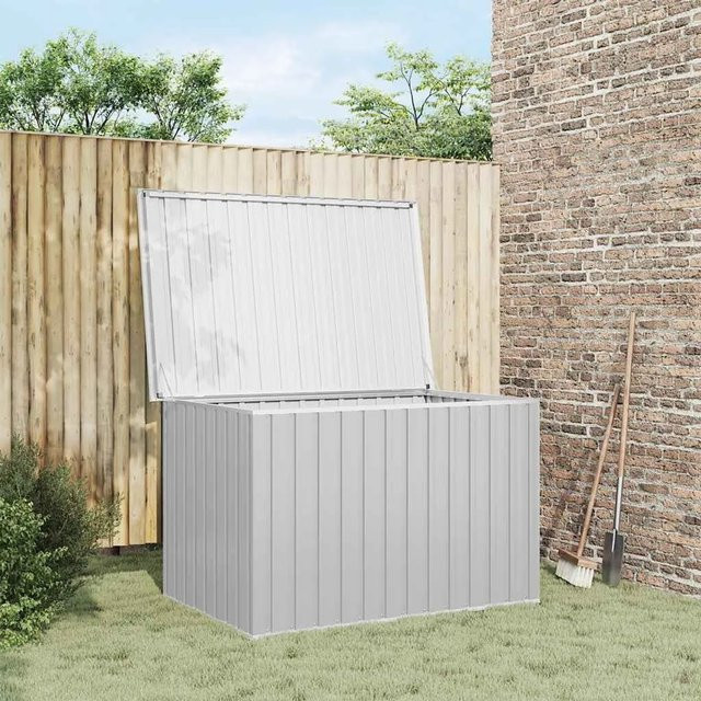 Furnicato Gartenbox aus verzinktem Stahl und Kunststoff in Grau, B/T/H: 149 x 99 x 93 cm - Bild 1
