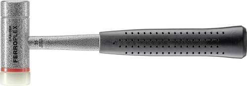 Halder FERROPLEX Schonhammer hart mit ergonomischem Griff in Weiß und Stahlrohrstiel, Kopf-Durchmesser: 35 mm, Gewicht: 800 g, Gesamtlänge: 295 mm - Bild 1