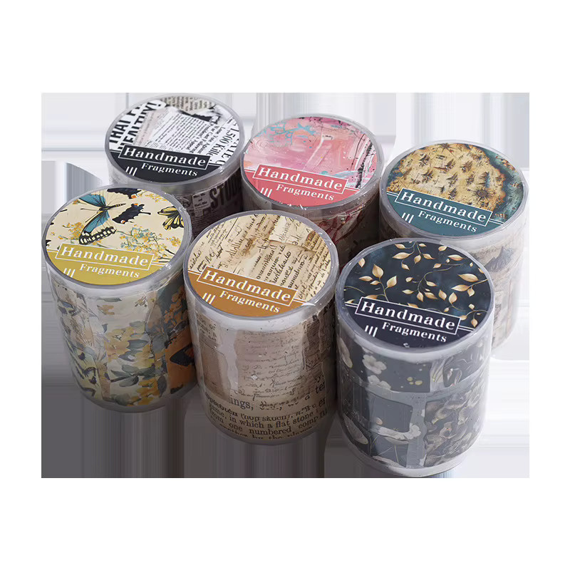Washi Tape Scrapbook-Collage-Set Whispers-Serie mit 6 Vintage-Designs in Multicolour - Bild 2