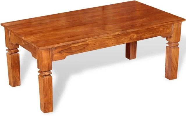 vidaXL Couchtisch aus Akazien-Massivholz in Braun, B/T/H: 110 x 60 x 45 cm - Bild 1
