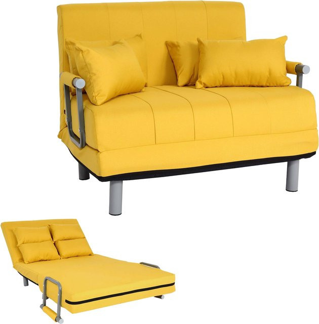 Schlafsessel MCW-K29 als Klappsessel und Schlafsofa in Gelb mit Liegefläche von 186 x 97 cm - Bild 1