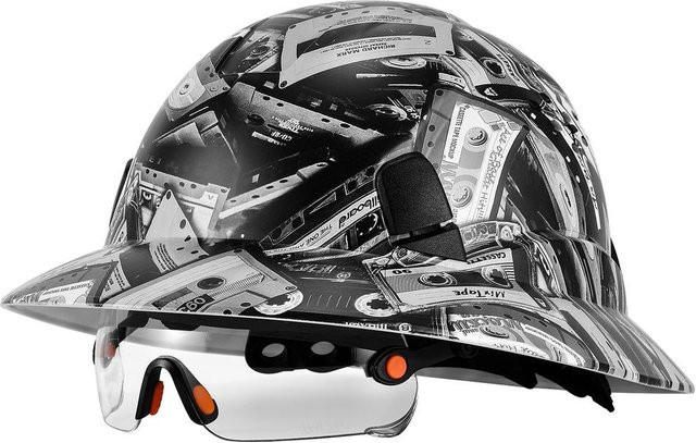 LOEBUCK Kohlefaser-Vollrandschutzhelm GM850 mit CE-Brille in Grau - Bild 1