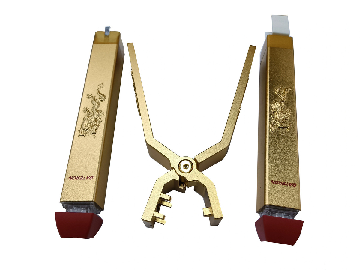 Gateron DIY-Werkzeug-Set für mechanische Gaming-Tastaturen mit Schalter-Abzieher, Tastenkappen-Abzieher und Öffner in Gold - Bild 4