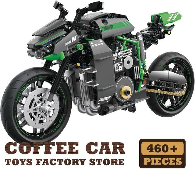 Wucifang Bags High-Tech Motorrad Mecha Motorrad, Bausteine, ab 6 Jahren - Bild 1