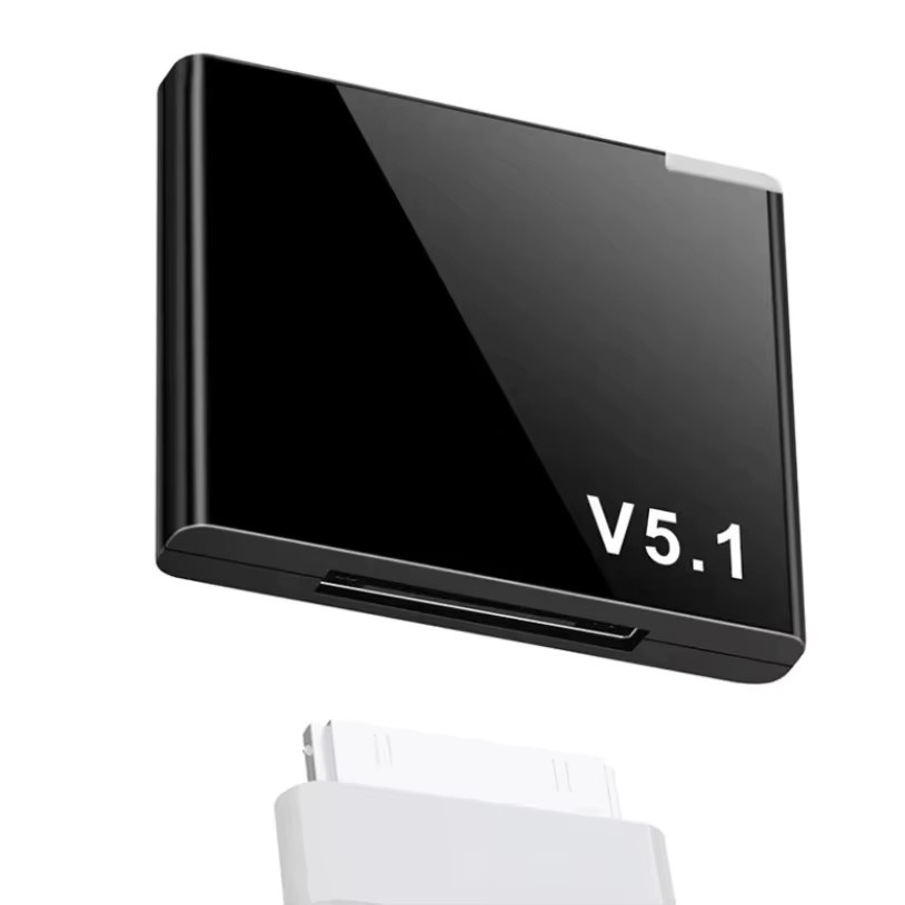 I-WAVE Bluetooth 5.1 Audio Receiver A2DP Mini Wireless Adapter für iPhone und iPod mit 30-Pin-Anschluss, Schwarz - Bild 3
