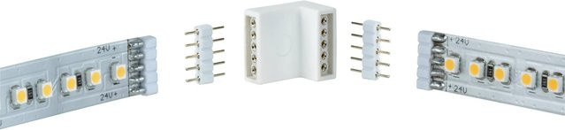 Paulmann LED-Strip Eckverbinder MaxLED 4er-Set Weiß aus Kunststoff L x B x H: 1,7 x 1,6 x 1,2 cm - Bild 1