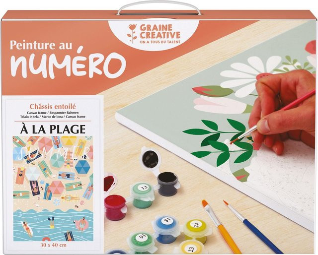 Graine Creative Malen nach Zahlen Keilrahmen À La Plage Set - Bild 1