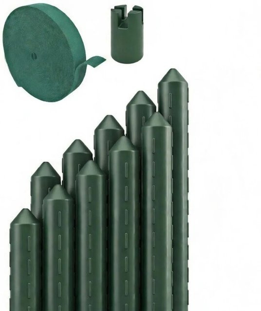 TTL GARDEN Rankstäbe 10er Set Grün, Kunststoffbeschichtet mit Stahlkern, Höhe: 90 cm - Bild 1