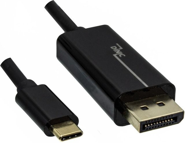 DINIC USB-C auf DisplayPort Adapter, Schwarz, Länge: 2 m - Bild 1