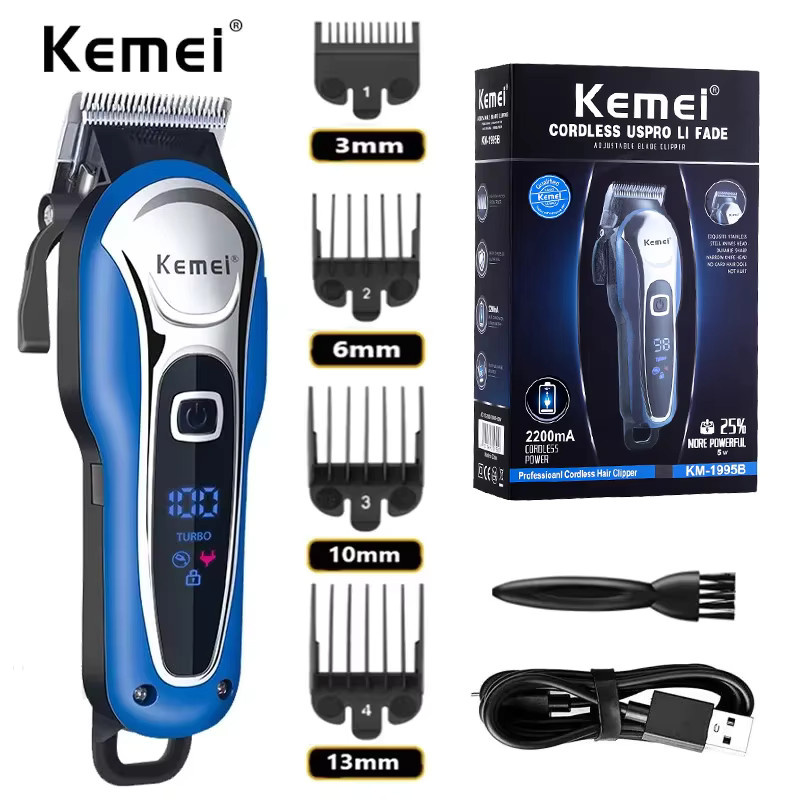 Kemei KM-1995 Haarschneider, Herren, blau - Bild 4