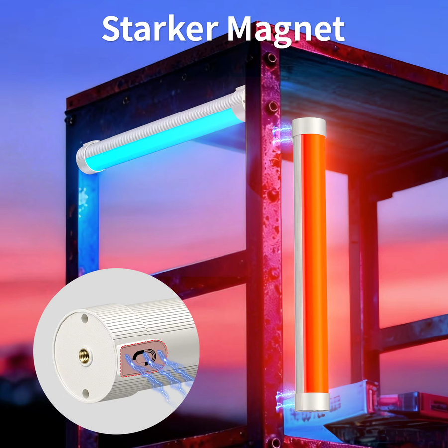 SZKOSTON Handgehaltene RGB-Lichtstablampe in Schwarz und Weiß für Foto, Video, Streaming und Studioaufnahmen - Bild 5