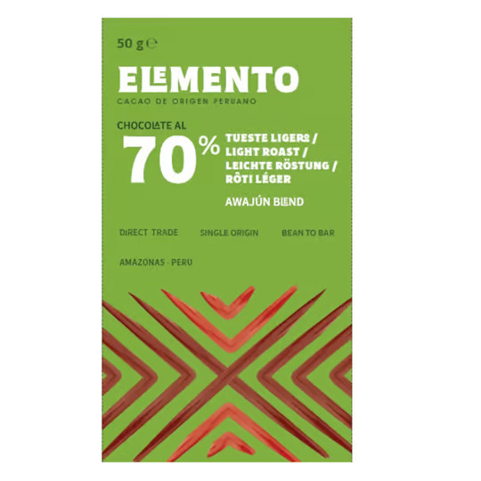 Elemento Amazonas Awajún Schokolade leicht 50 g - Bild 2