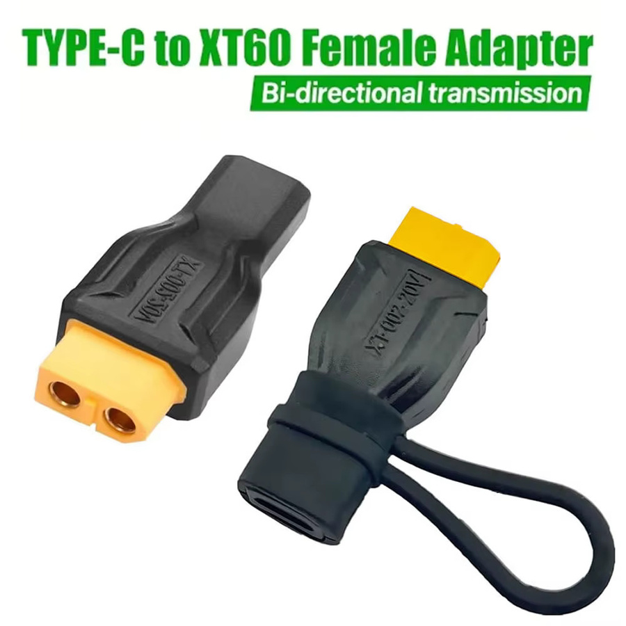 Toolkitrc USB-C auf XT60 Buchsenadapter in Schwarz, 100 W, 20 V/5 A für Energiespeicher und Stromversorgung im Freien - Bild 2