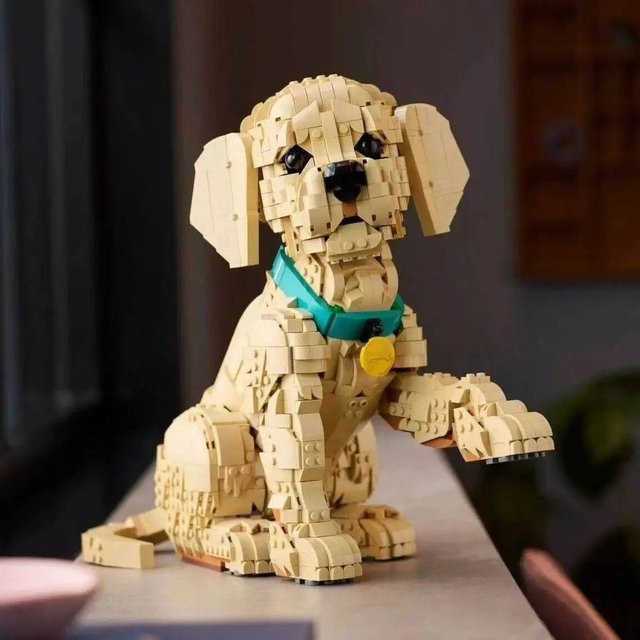 Golden Retriever Puppy Bricks Model, Bausteine, 2102 Teile - Bild 1