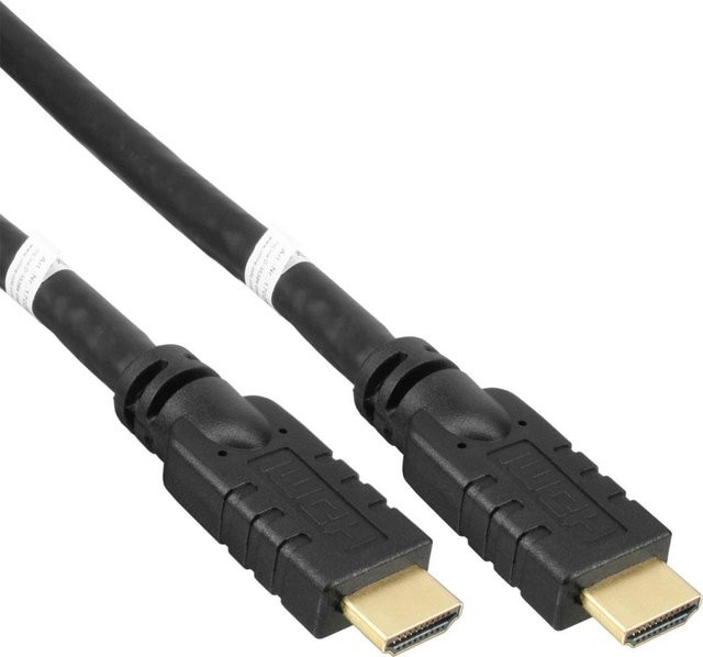 InLine HDMI auf HDMI Kabel 40m Schwarz-Gold (17040P) - Bild 1