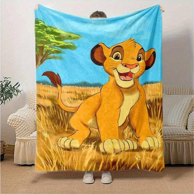Weiche und warme Cartoon König der Löwen Decke von CSQ Twelve in Multicolour, B/B: 130 x 150 cm - Bild 1