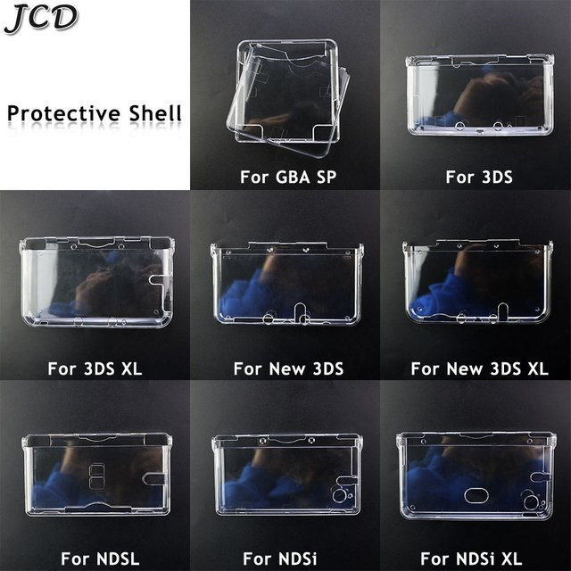 JCD Hard Shell Schutzhülle aus transparentem Kunststoff für Nintendo Konsolen wie GBA, SP, NDSL, DSi, NDSi XL, 3DS XL und New 3DS XL - Bild 1