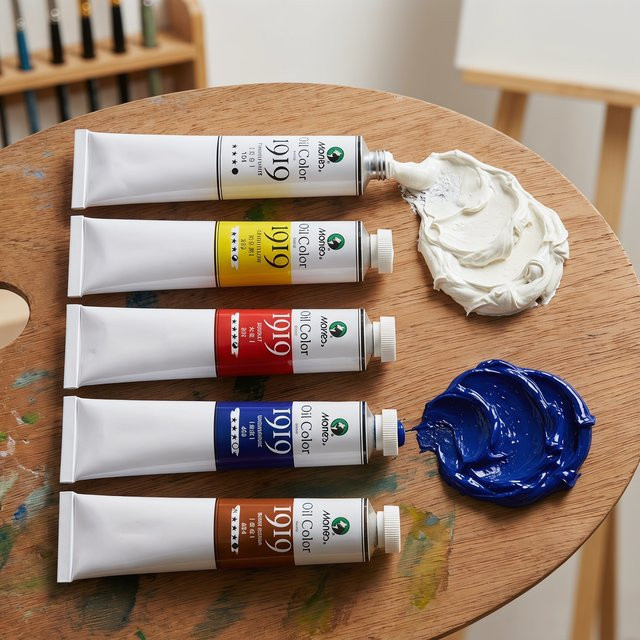 Marie's 5-teiliges professionelles Ölfarben-Set in Multicolour, 5 x 50 ml Tuben für Künstler und Anfänger - Bild 1