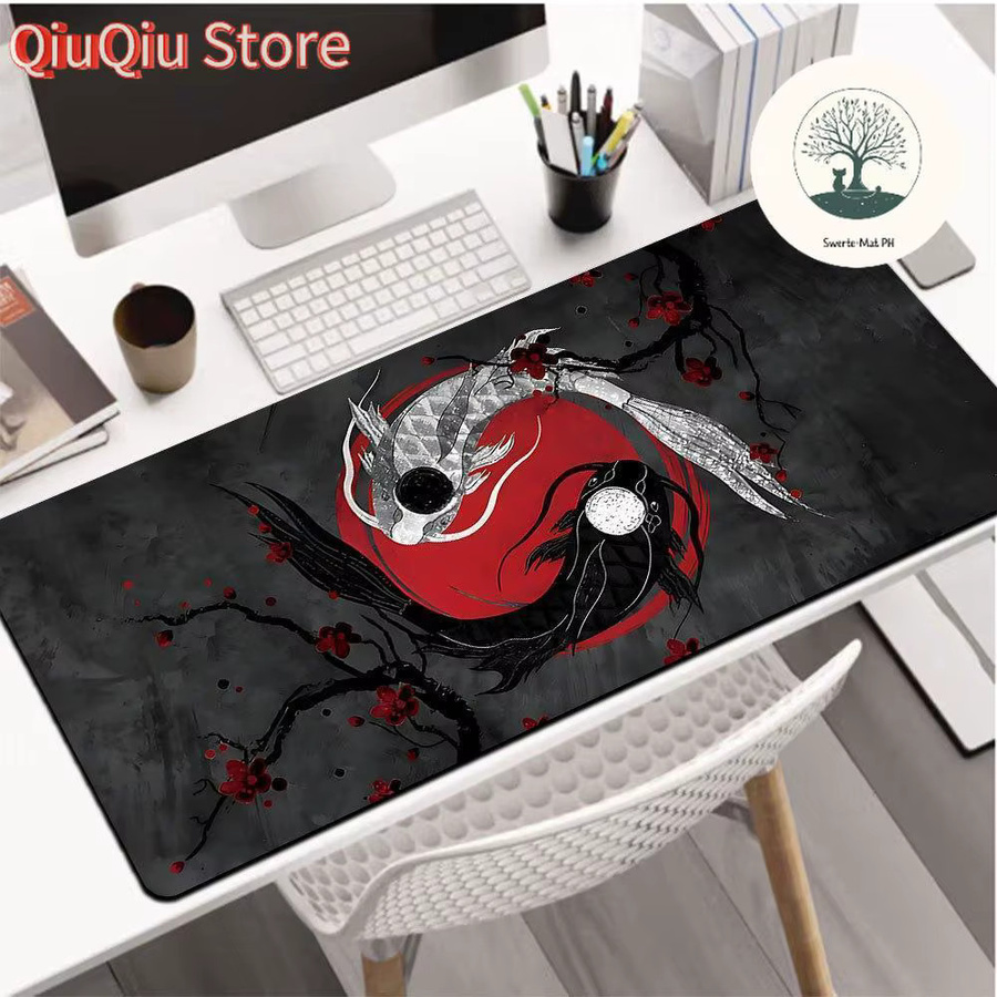 Potdemiel Mauspad Yin Yang Tai Chi Fish Multicolor, B/H: 80 x 40 cm - Bild 2