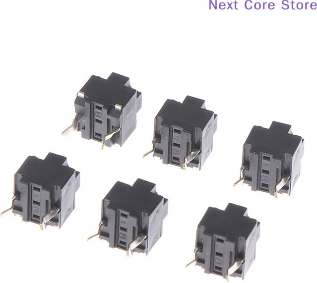 10 Stück quadratische Mikroschalter Tasten in Schwarz für Microsoft IE3.0 Roller IO1.1 Maus EVQP0E07K - Bild 1