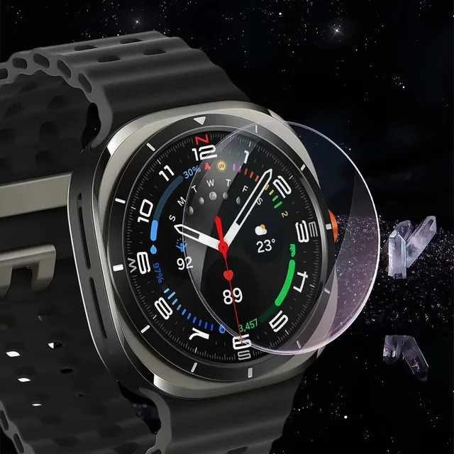 CAOWTAN Displayschutz aus gehärtetem Glas für Samsung Galaxy Watch 7 Ultra und Watch7 40/44 mm, transparent - Bild 1