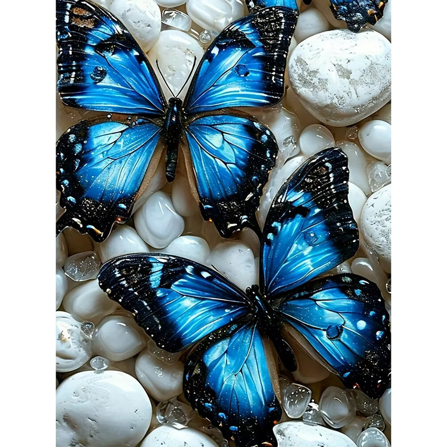 Evershine Diamantmalerei Schmetterling 5D DIY Kunst Mosaik Set mit Strass Stickerei, B/H: 30 x 20 cm - Bild 4