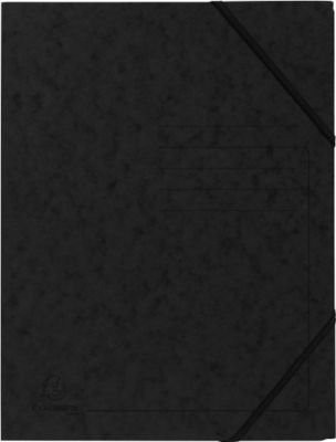 Exacompta Eckspannmappe DIN A4 mit Gummizug in Schwarz aus beschreibbarem Colorspan-Karton - Bild 1