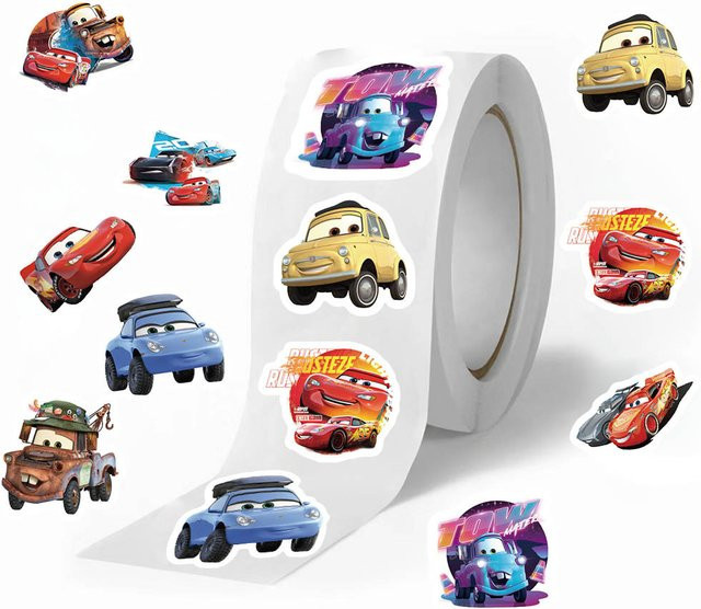 500 Stück Disney Cars Cartoon Aufkleber mit Lightning McQueen in Multicolour für Kinder Dekorationen und Skateboard - Bild 1