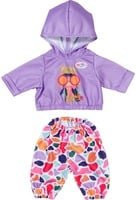 BABY born Hoodie Outfit Bär in Lila und Bunt von Zapf Creation für Puppen mit 43 cm Größe - Bild 1